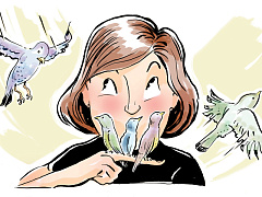 Женщины в центре паутины контактов